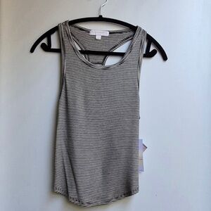 SPIRITUAL GANGSTER LENA RIB TANK COLOR BLACK STRIPE SIZE S.